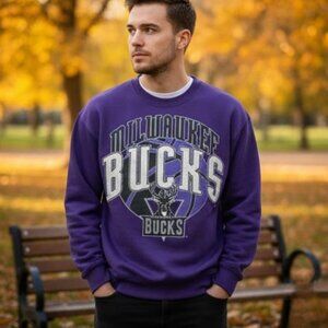 Milwaukee Bucks Purple 1991 90s Baketball Unisex Sweatshirt